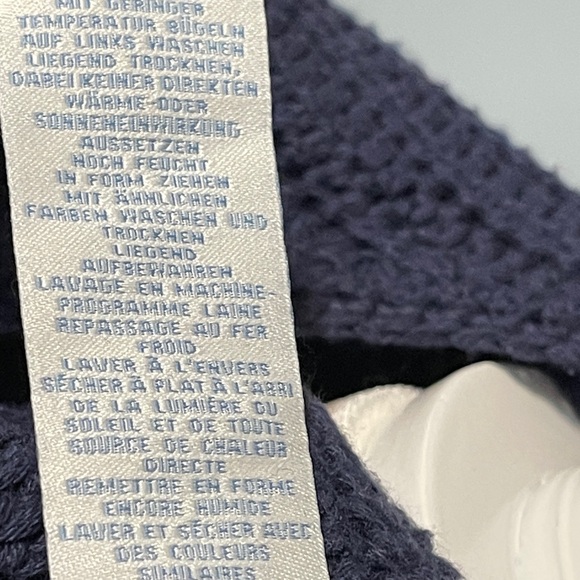 Boden Navy Crochet Knit Tunic Dress Open Knit Beach Cover Up Boho Resort Size 6R - Picture 9 of 9